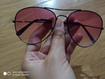Лот: 16263245. Фото: 1. Розовые очки авиаторы. Очки солнцезащитные