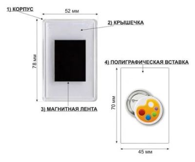 Лот: 4732336. Фото: 1. Магниты акриловые 78*52-29шт... Магниты сувенирные