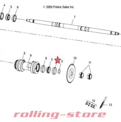 Лот: 11975861. Фото: 1. Сальник оси OEM Polaris 3610070. Запчасти