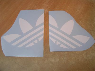 Лот: 4126811. Фото: 1. Наклейки виниловыу "Логотип Adidas... Наклейки автомобильные