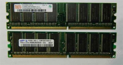 Лот: 1275047. Фото: 1. 2 Планки 512mb DDR. Оперативная память