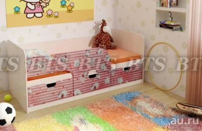 Лот: 8426840. Фото: 1. Кроватка МДФ детская Hello, Kitty... Детские кровати и кроватки