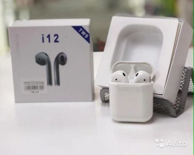 Лот: 14611860. Фото: 1. Bluetooth наушники i12-TWS с анимацией... Наушники, гарнитуры