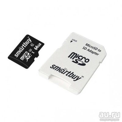 Лот: 16455421. Фото: 1. Карта памяти microSDHC SmartBuy... Карты памяти