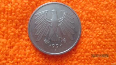 Лот: 18485499. Фото: 1. Монета 5 марок 1991 года А. Европа