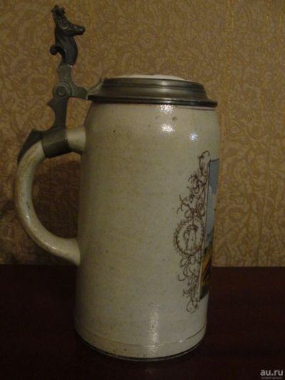 Лот: 17288458. Фото: 1. пивная кружка 1900-х г. 19 см. Фарфор, керамика
