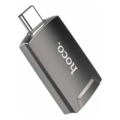 Лот: 22195321. Фото: 1. Переходник Hoco Type-c/HDMI серый. Дата-кабели, переходники