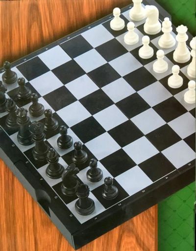 Лот: 8529395. Фото: 1. ♛ ♜ ♞ Настольная игра магнитная... Шахматы, шашки, нарды