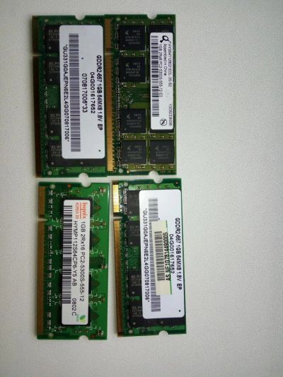 Лот: 7017303. Фото: 1. sodimm ddr2 1 gb. Оперативная память