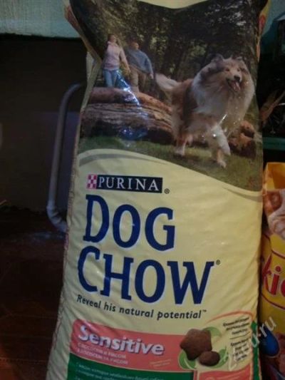 Лот: 1509206. Фото: 1. Dog Chow sensitive 15 кг (для... Корма