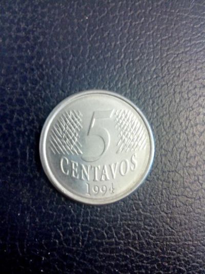 Лот: 8144798. Фото: 1. 5 центавос 1994 год Бразилия. Америка