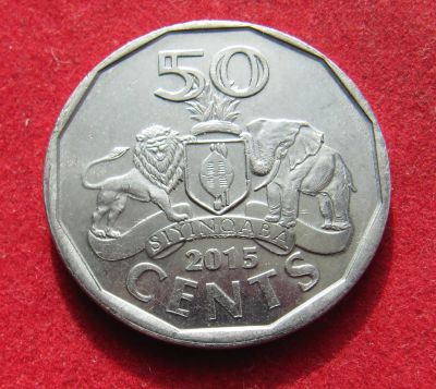 Лот: 20955062. Фото: 1. Эсватини (Свазиленд) 50 центов... Африка
