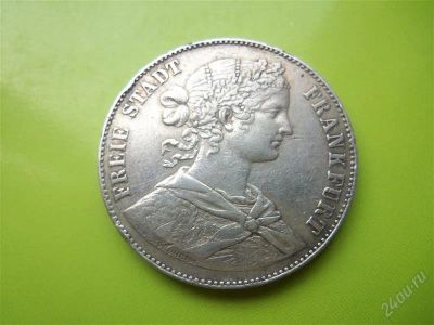 Лот: 1989259. Фото: 1. 1 талер 1860 г. Франкфурт, серебро... Германия и Австрия