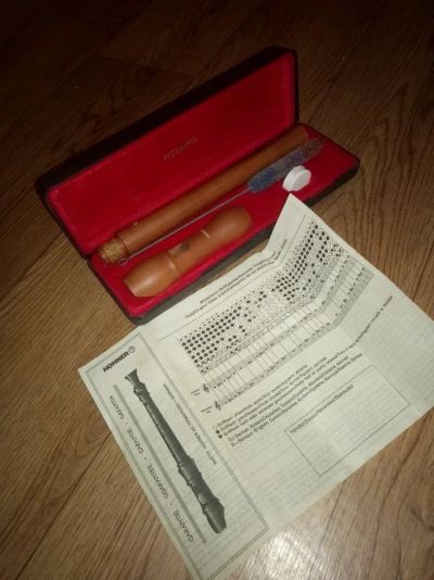 Лот: 11994560. Фото: 1. Блокфлейта Hohner сопрано (дерево... Духовые