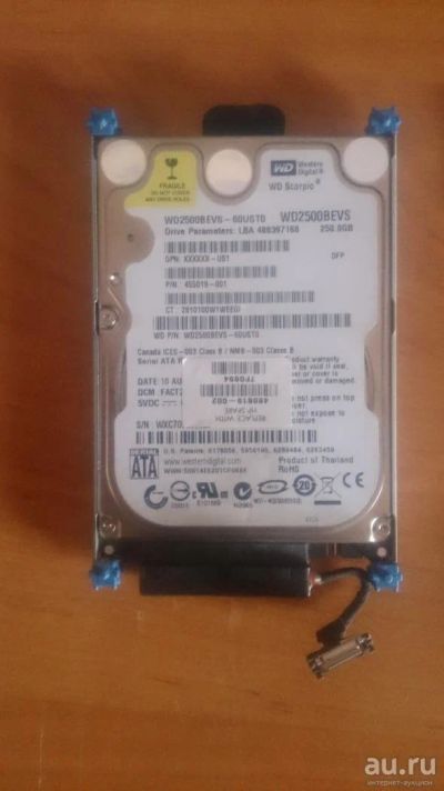 Лот: 7570487. Фото: 1. Western Digital WD2500BEVS 250GB... Жёсткие диски (HDD)