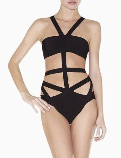 Лот: 5274110. Фото: 1. Бандажный купальник Herve leger. Купальники