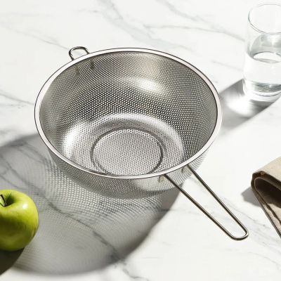 Лот: 25775711. Фото: 1. Дуршлаг нерж сталь, 25.5 см, с... Кухонные аксессуары