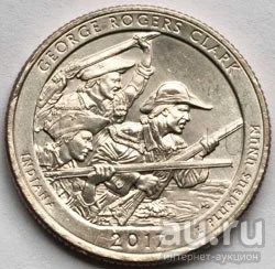 Лот: 13784634. Фото: 1. США - 25 центов 2017 года 40-й... Америка
