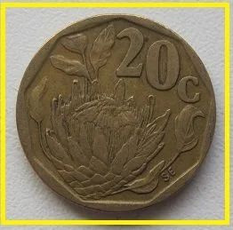 Лот: 14825750. Фото: 1. %% ЮАР 20 центов 1994 (№). Африка