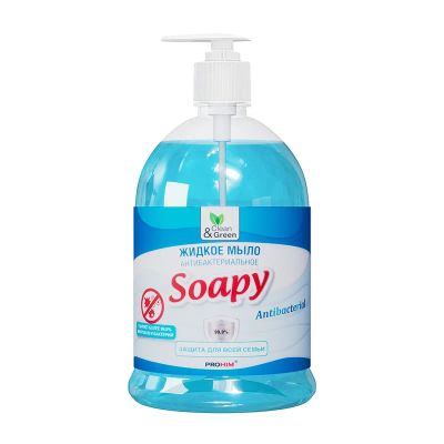 Лот: 20583406. Фото: 1. Жидкое мыло "Soapy" антибактериальное... Бытовая химия