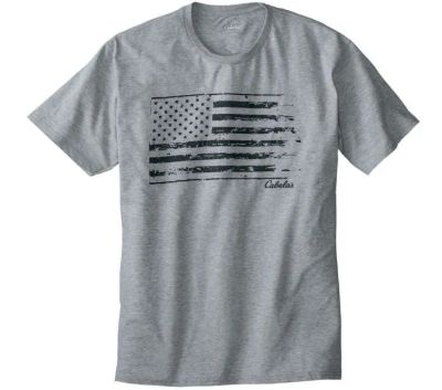 Лот: 9557894. Фото: 1. Серая футболка Cabelas patriot... Футболки, поло