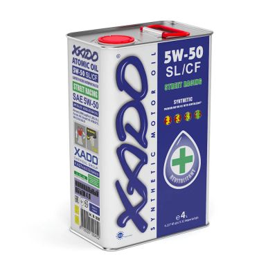 Лот: 10583125. Фото: 1. XADO Atomic Oil 5W-50 SL/CF Street... Масла, жидкости