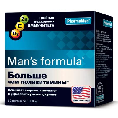Лот: 23715744. Фото: 1. Мен-с формула Больше чем поливитамины... Лекарства