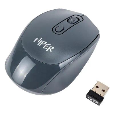 Лот: 24539990. Фото: 1. Мышь HIPER HOMW-141, темно-серая. Клавиатуры и мыши