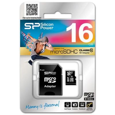 Лот: 3621439. Фото: 1. Micro SD / SD HC 16 GB Карта памяти... Карты памяти