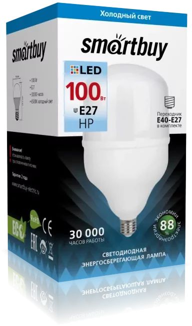 Лот: 19058263. Фото: 1. Светодиодная (LED) Лампа Smartbuy-HP-100W... Лампочки