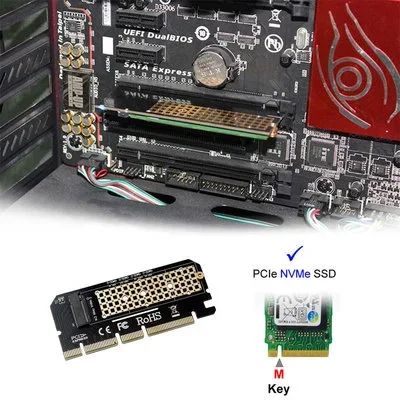 Лот: 17561513. Фото: 1. Контроллер SSD M.2 NVMe через... Платы расширения, контроллеры, доп. порты