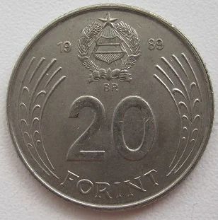 Лот: 12018452. Фото: 1. Венгрия 20 форинтов 1989. Европа