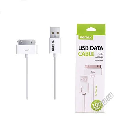Лот: 12998179. Фото: 1. USB Кабель Remax iPhone 3G/3Gs... Дата-кабели, переходники