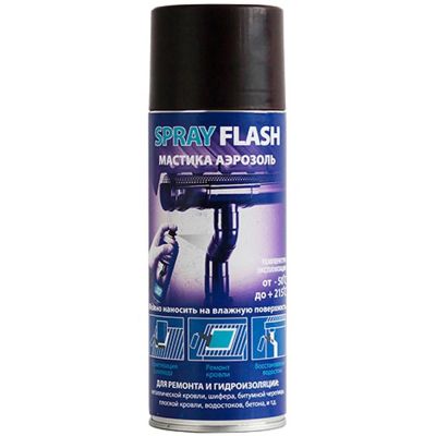 Лот: 19044532. Фото: 1. Мастика аэрозоль SPRAY FLASH коричневый. Клеи, герметики, пена монтажная, клейкие ленты