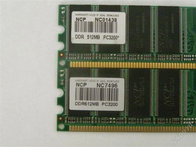 Лот: 2590116. Фото: 1. 512MB DDR 400 PC 3200 NCP (В наличии... Оперативная память
