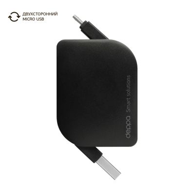 Лот: 9988511. Фото: 1. Кабель Deppa microUSB - USB черный... Дата-кабели, переходники