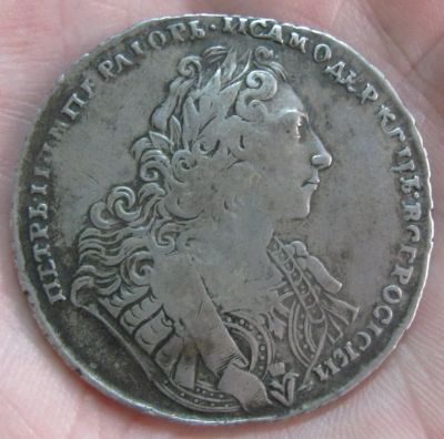 Лот: 14300209. Фото: 1. рубль Петр 2, 1729 год, редкий. Россия до 1917 года