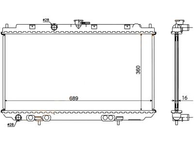 Лот: 3902229. Фото: 1. Радиатор nissan ad/wingroad/sunny... Двигатель и элементы двигателя