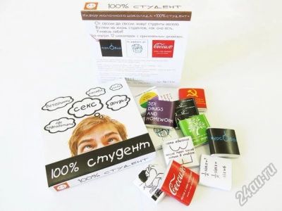 Лот: 5938032. Фото: 1. Шоколад "100% студент". Другое (сувениры, подарки)