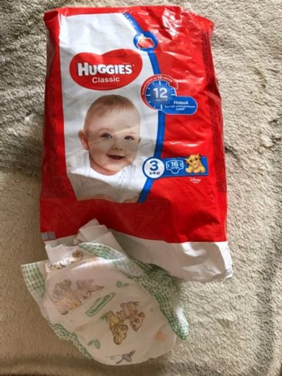 Лот: 14293581. Фото: 1. Подгузники (Huggies Classic). Детская гигиена