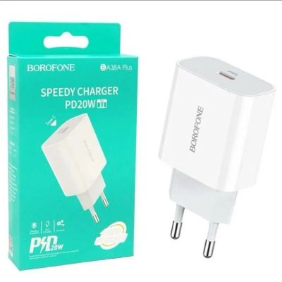 Лот: 22144605. Фото: 1. СЗУ BOROFONE BA-38APlus 1*USB-С... Зарядные устройства, блоки питания, адаптеры сетевые для смартфонов