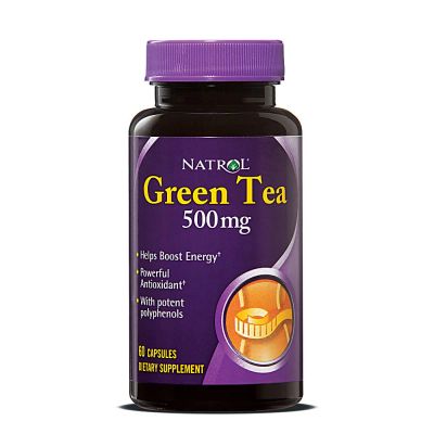 Лот: 14063452. Фото: 1. Green Tea 500 mg Natrol (60 кап... Спортивное питание, витамины