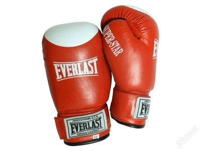 Лот: 1671009. Фото: 1. Перчатки боксерские кожаные EVERLAST. Другое (спортивные товары)