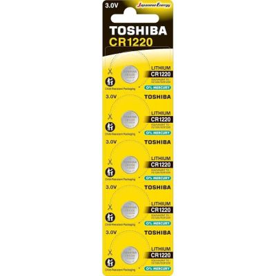Лот: 25800031. Фото: 1. Батарейка Toshiba CR1220/5BL... Батарейки, аккумуляторы, элементы питания