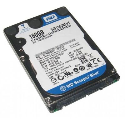 Лот: 5477674. Фото: 1. HDD Western Digital WD1600BEVT. Жёсткие диски (HDD)