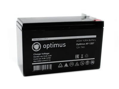 Лот: 24948862. Фото: 1. Аккумулятор Optimus AP-1207 (12V... ИБП, аккумуляторы для ИБП