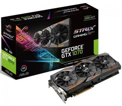 Лот: 10403078. Фото: 1. asus gtx 1070 gtx1070 strix strix-gtx1070-o8g-gaming... Видеокарты