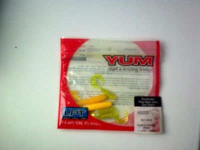 Лот: 3910106. Фото: 1. Твистеры YUM желтые. Прикормки, приманки