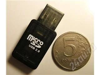 Лот: 124155. Фото: 1. Кардридер MicroSD (T-Flash) USB... Картридеры