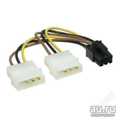 Лот: 8446516. Фото: 1. Переходник MOLEX - 6-pin PCI-E... Шлейфы, кабели, переходники